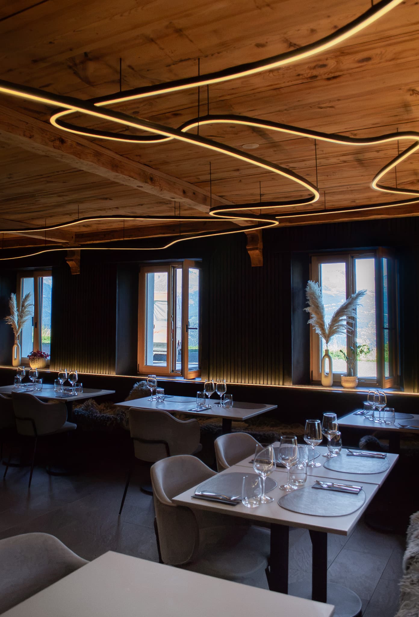 La salle du restaurant Au Vieux Chalet